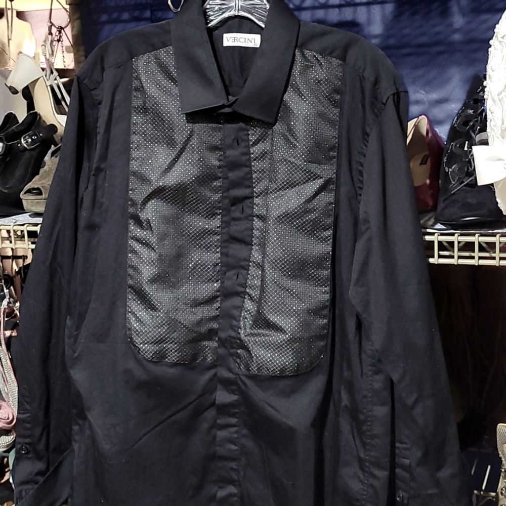 Vercini tuxedo shirt.